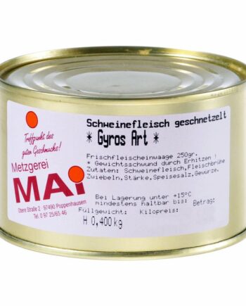 Gyros Geschnetzeltes vom Schwein Fertiggericht 400g