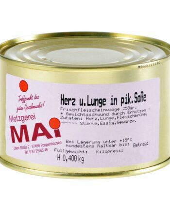 Herz und Lunge in pikanter Soße Fertiggericht 400g