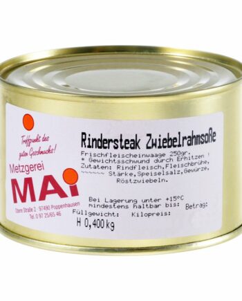 Rindersteak mit Zwiebeln Fertiggericht 400g